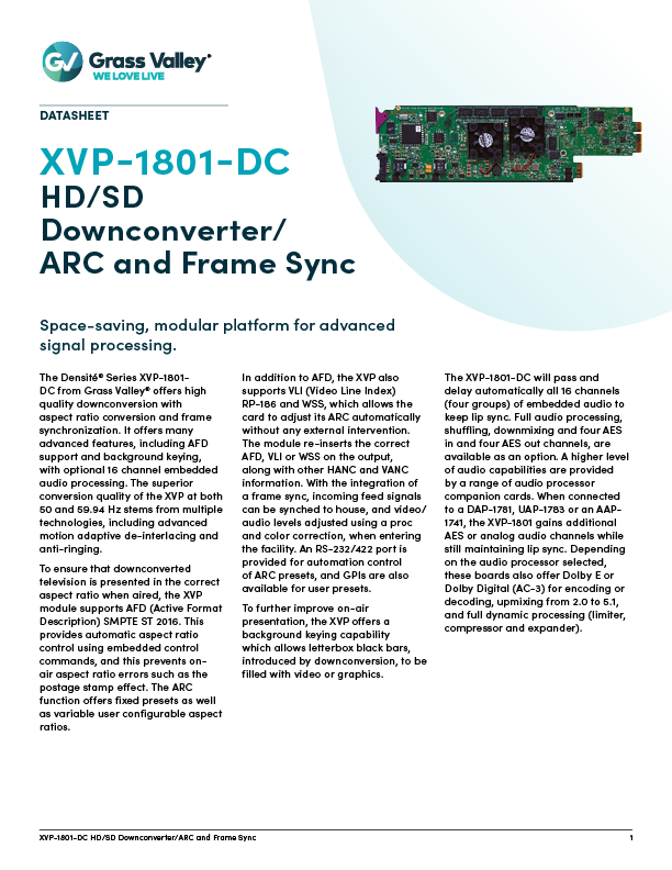 XVP-1801-DC datasheet